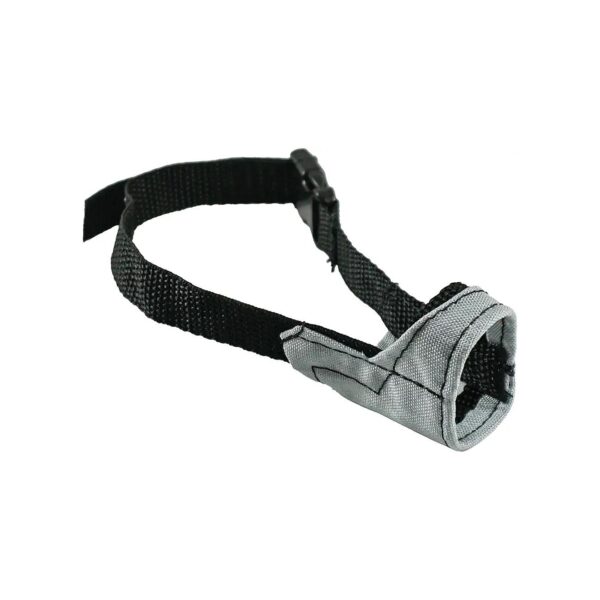 Breathable Nylon Muzzle for Small Dogs with Buckle Closure and Versatile Applications