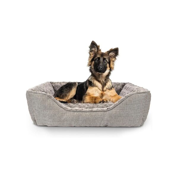 Breathable Rectangle Sleeping Bed for Medium to Large Dogs with Washable Fabric