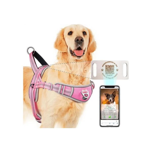 Breathable Reflective Dog Vest Harness with No Pull Design for Large Dogs