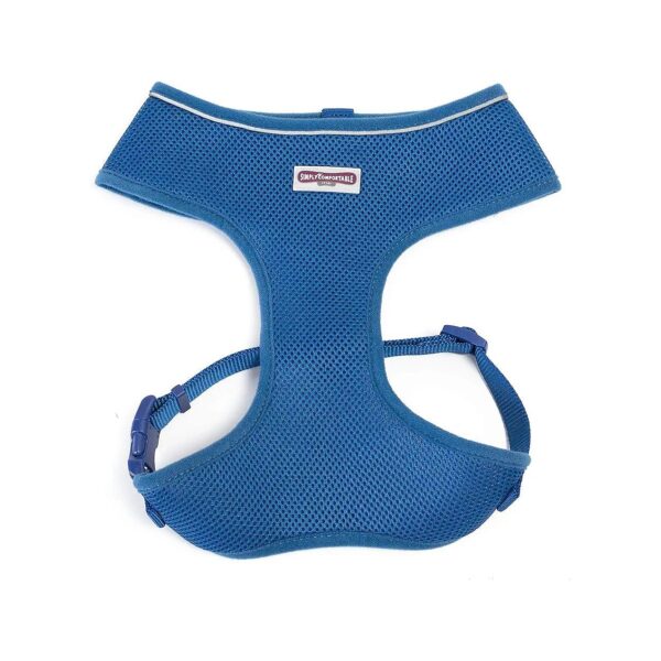 Breathable Small Blue Dog Harness with Padded Comfort Mesh for Small Breed Dogs