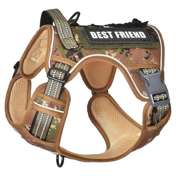 Breathable Tactical Dog Harness with No Pull Design and Strong Stitching for Durability