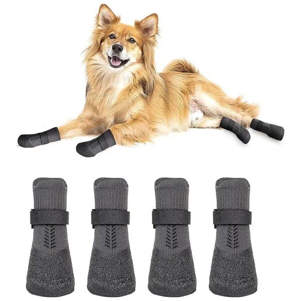 Breathable and Anti-Slip Dog Paw Protector Boots for Large Dogs