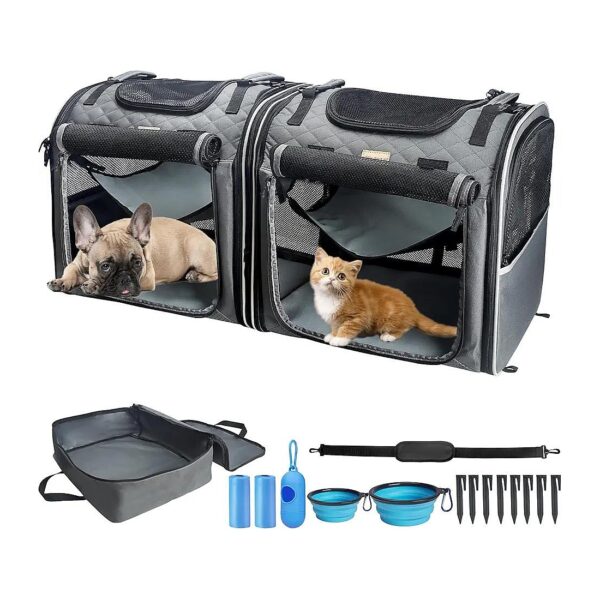 Breathable and Durable Pet Carrier with Two Compartment Design for Small Pets