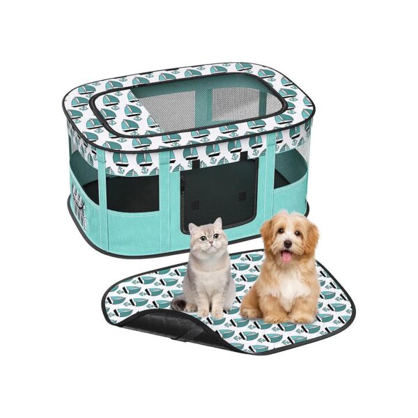 Breathable and Durable Pet Playpen with Washable Pee Pad for Small Animals