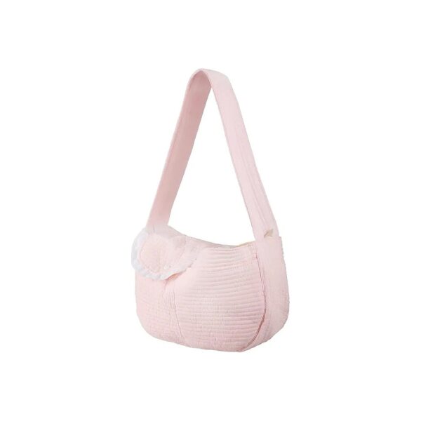 Breathable and Soft Pink Pet Carrier Bag for Small Pets