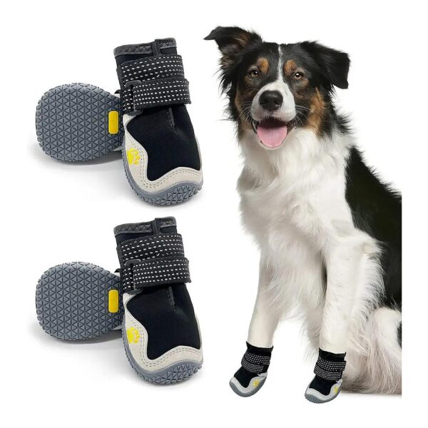 Breathable and Waterproof Dog Shoes for Small to Large Dogs with Adjustable Straps