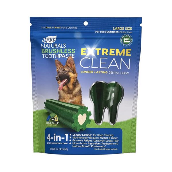 Brushless Toothpaste Chews for Large Breeds Help Reduce Plaque and Tartar