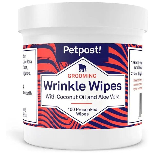 Bulldog Wrinkle Cleaner for Dogs with Ultra Soft Cotton Pads