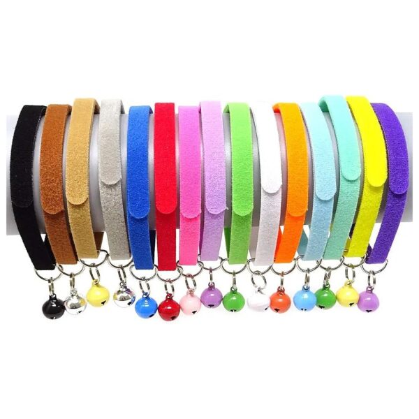 Bundle of 15 Puppy ID Bands Collars with Bell for Newborn Pet Identification