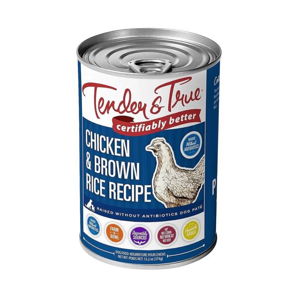 Cage-Free Chicken and Brown Rice Recipe Canned Dog Food, Antibiotic-Free, 12-Pack