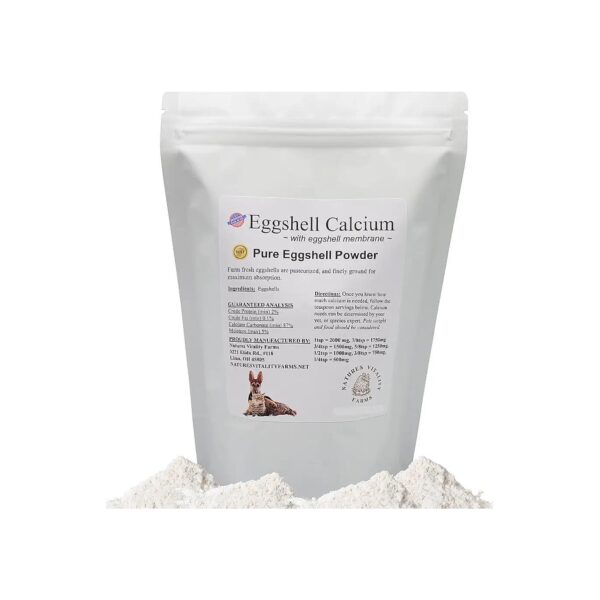 Calcium-Rich Eggshell Powder for Healthy Bones and Teeth in Pets