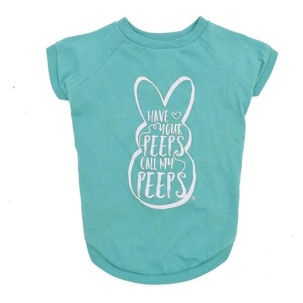 Call My Peeps Soft Teal Blue Dog T-Shirts for Small Breeds X-Small