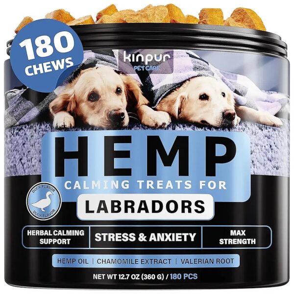 Calming Chews for All Life Stages Dogs with Valerian Root and Hemp Oil