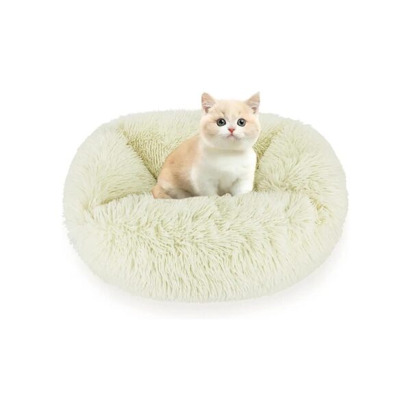 Calming Indoor Heating Animal House Cushion, Fluffy Kitten and Small Dog Bed