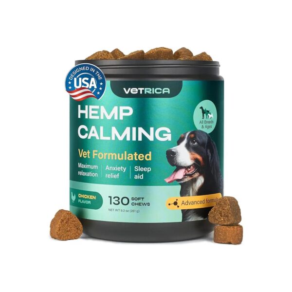 Calming Treats for Dogs with Anxiety and Stress Relief with Hemp