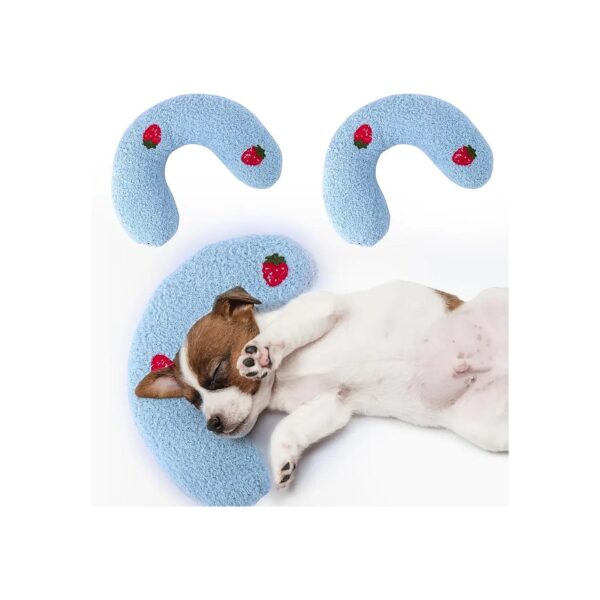 Calming U-Shaped Pillow for Small Dogs with Adjustable Support and Relief