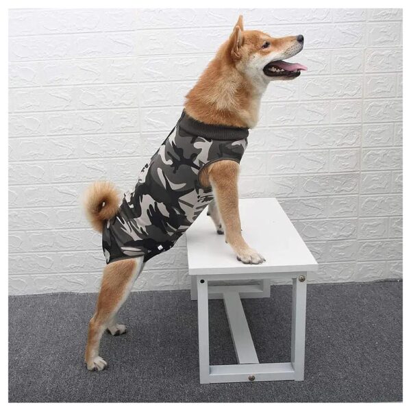 Camouflage Dog Surgical Recovery Suit and Abdominal Protector