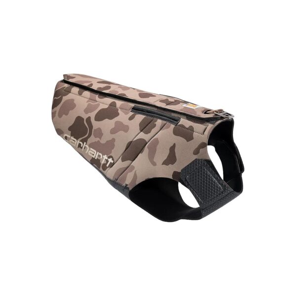 Camouflage Neoprene Dog Vest with Protective Underbelly Plate for Safe Retrieval