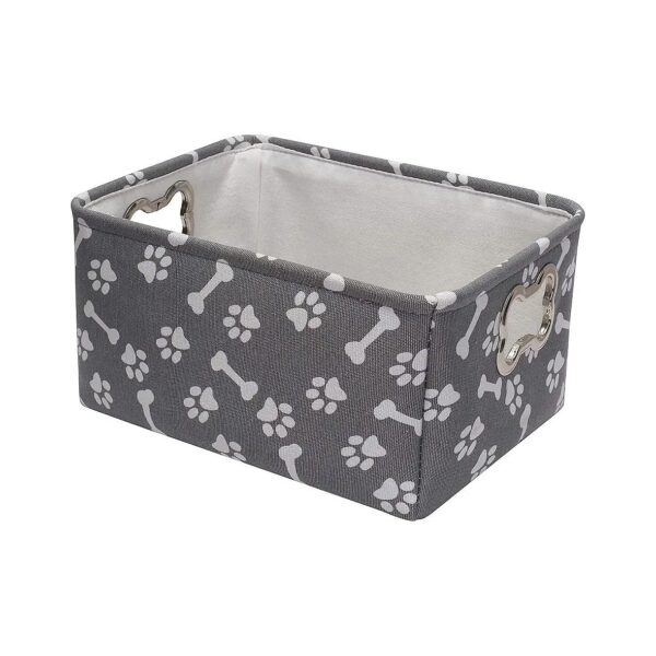 Canvas Printing Pet Baskets Store Toys Accessories Treats with Stylish Gray Design