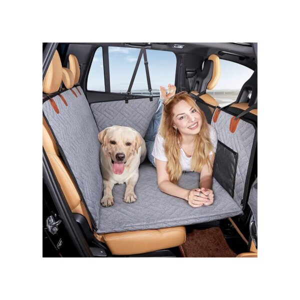 Car Seat Dog Bed Extender for Comfortable Back Seat Travel Mattress Grey