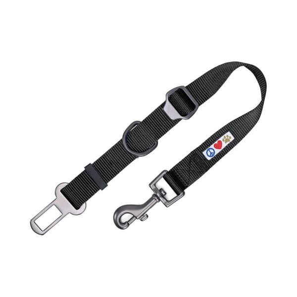 Car Travel Made Easy and Safe for Small to Large Breed Dogs with this Black Seat Belt