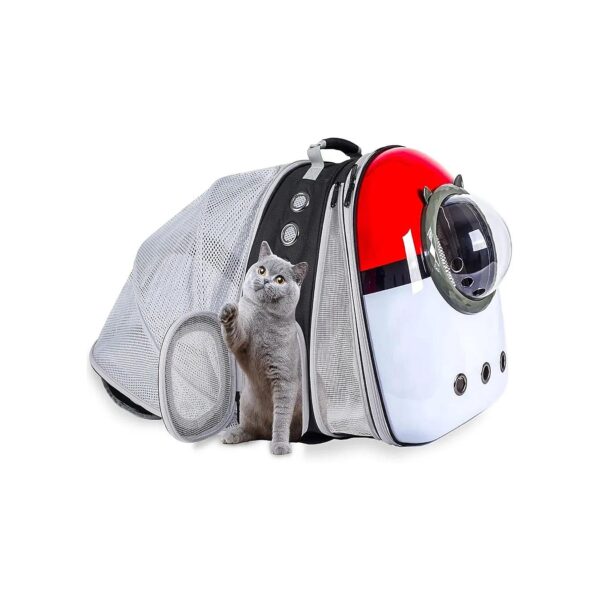 Cat Backpack Carrier with Front and Back Extension and Ventilation for Pets up to 20 lbs