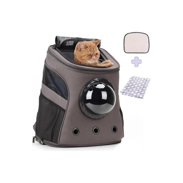 Cat Backpack for Small Cats and Puppies with Secure Straps and Easy Carry Handle