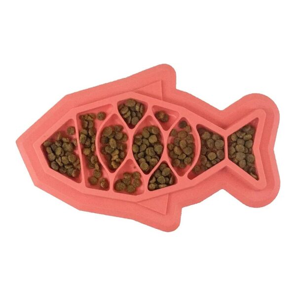 Cat Food Feeder Mat for Wet or Dry Kibble with Slow Eating Pace