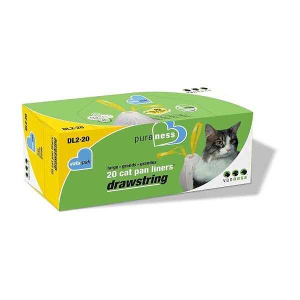 Cat Litter Box Liners with Easy-Grip Drawstring and Durable Construction