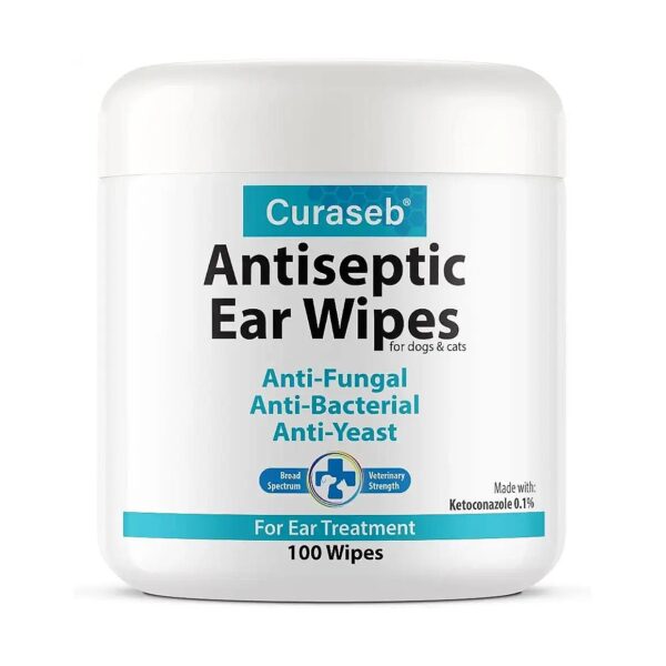 Cat and Dog Ear Infection Treatment Wipes for Itchy and Inflamed Ears