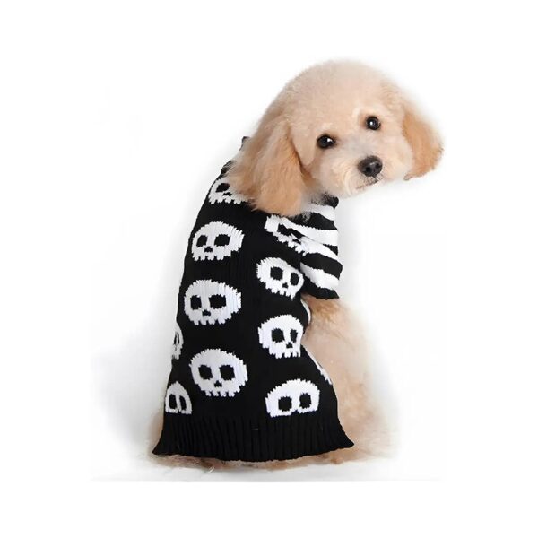 Cat and Dog Sleeveless Sweater, Skeleton Design, X-Small Size, Adjustable Neck and Chest