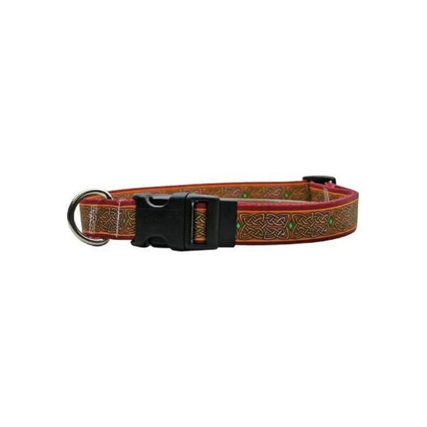 Celtic Multi-Color Dog Collar with Polyester Construction for Small Dogs 10-14 Inches