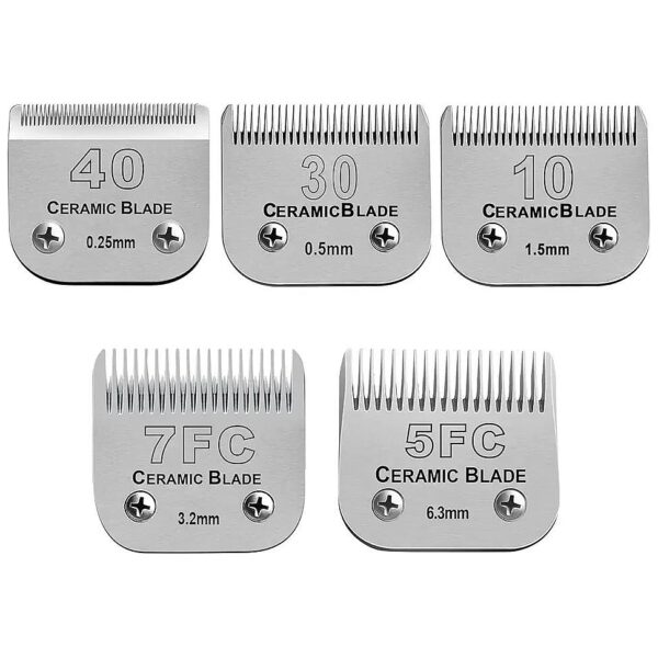 Ceramic Titanium Stainless Steel Detachable Pet Clipper Blades for All Pets