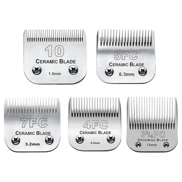 Ceramic and Stainless Steel Dog Grooming Clippers Compatible Replacement Blades