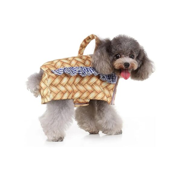 Charming Basket Dog Costume for Small Medium Large Dogs to Wear on Halloween