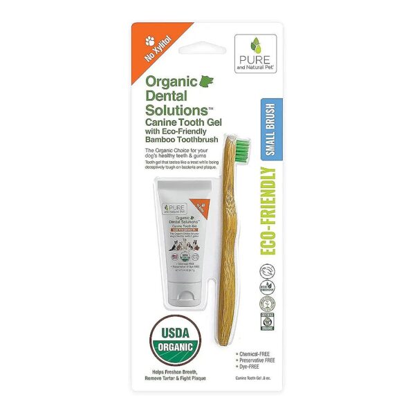 Chemical Free and Non-Toxic Dog Dental Kit with USDA Certified Organic Toothpaste