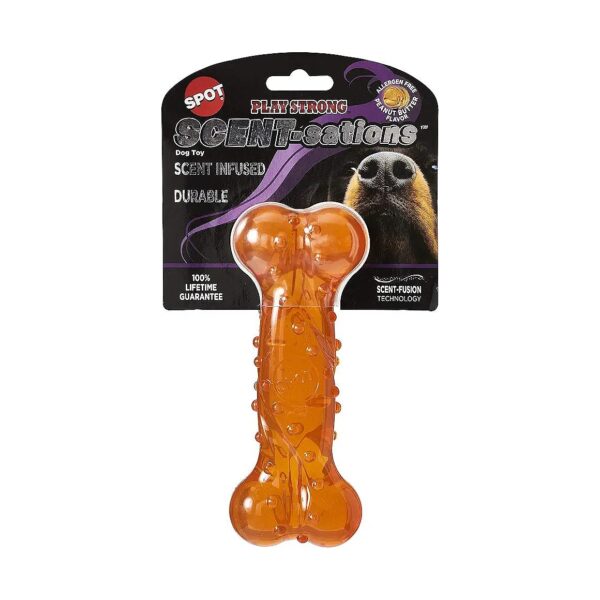 Chew Treatment Toy with Peanut Butter Scent and Textured Nubs