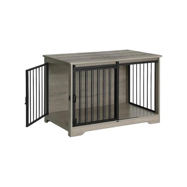 Chew-Resistant Metal and Wooden Dog Crate Furniture for Small/Medium/Large Dogs