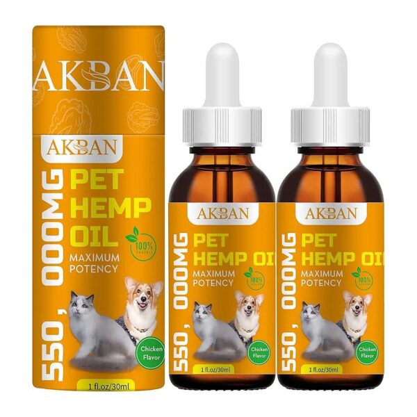 Chicken Flavor Hemp Oil for Cats and Dogs, Supporting Healthy Joints, Skin, and Coat