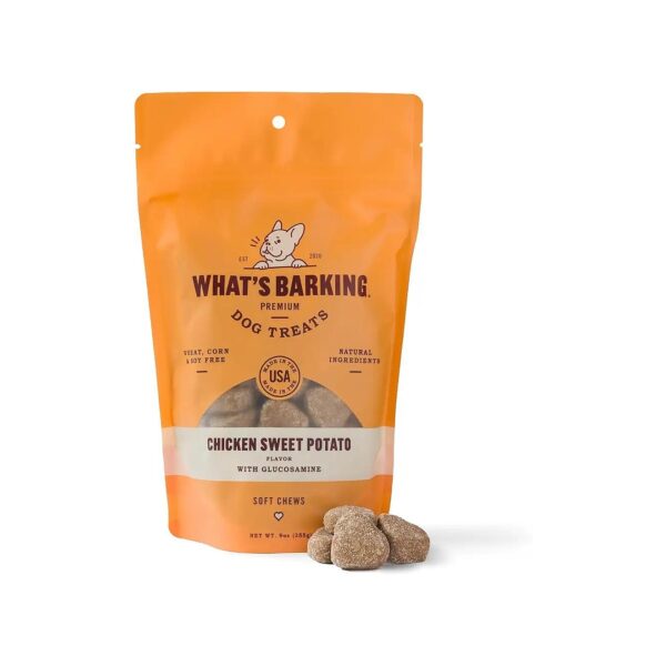 Chicken Sweet Potato Soft Chews for Dogs with Glucosamine and Natural Ingredients