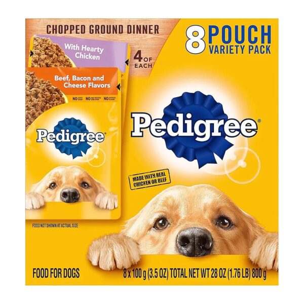 Chicken and Beef Ground Dinner Variety Pack for Adult Dogs