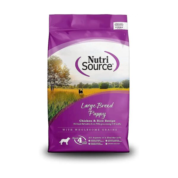 Chicken and Rice Dry Dog Food for Large Breed Baby Puppies