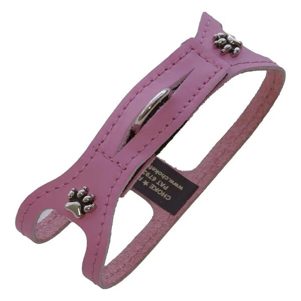 Choke Free Pet Shoulder Collar 13-Inch Non Metallic Pink Leather Alternative