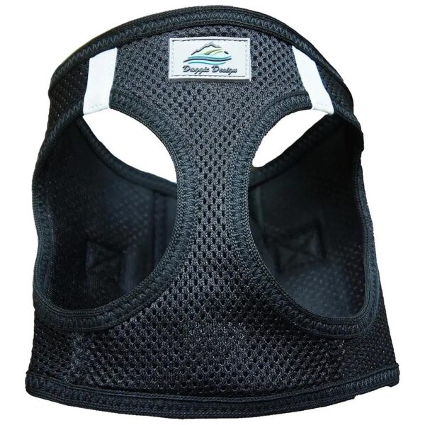 Choke-Free Black American River XS Reflective Step-in Mesh Pet Harness for Walking