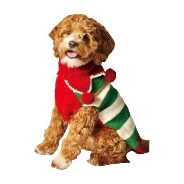 Christmas Elf Pattern Dog Sweater for X-Large Dogs