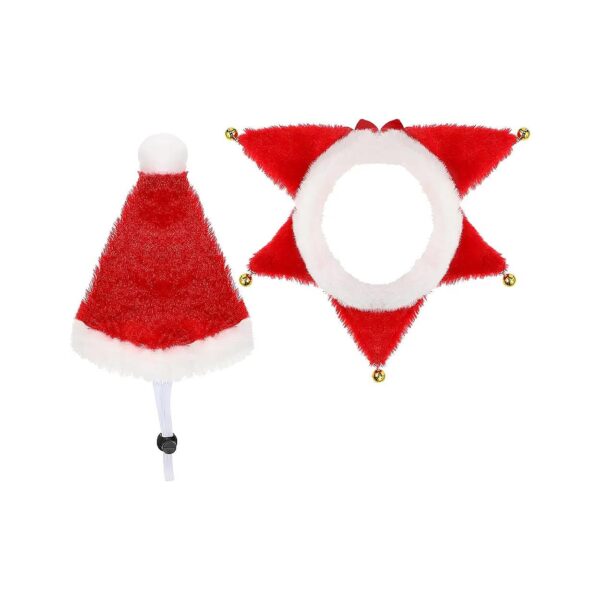 Christmas Pet Costume for Dogs and Cats with Adjustable Collar and Hat