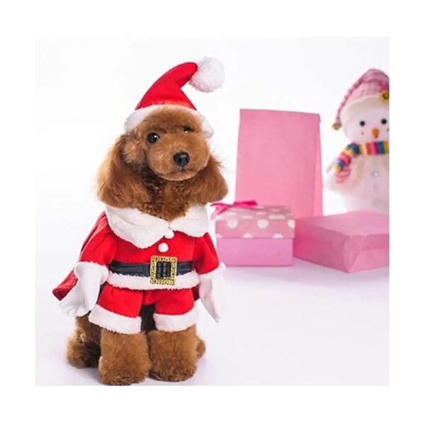 Christmas Walking Dog Costume with Hat for Small Medium Dogs in Large Size