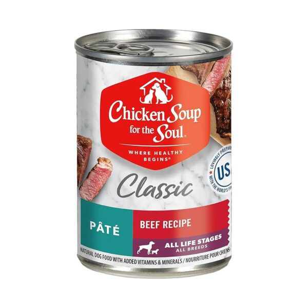 Classic Beef Pate Wet Dog Food with No Soy, Corn, or Wheat