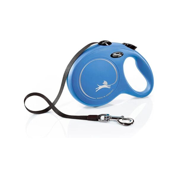 Classic Blue Multi-Faceted Nylon Retractable Leash Size Large 8 M