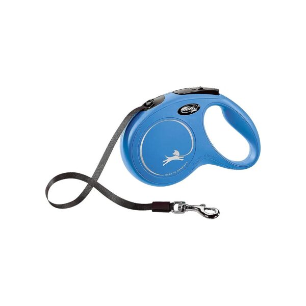 Classic Flexi Leash for 25 kg Dogs with Blue Color and Fast-Reacting Braking System